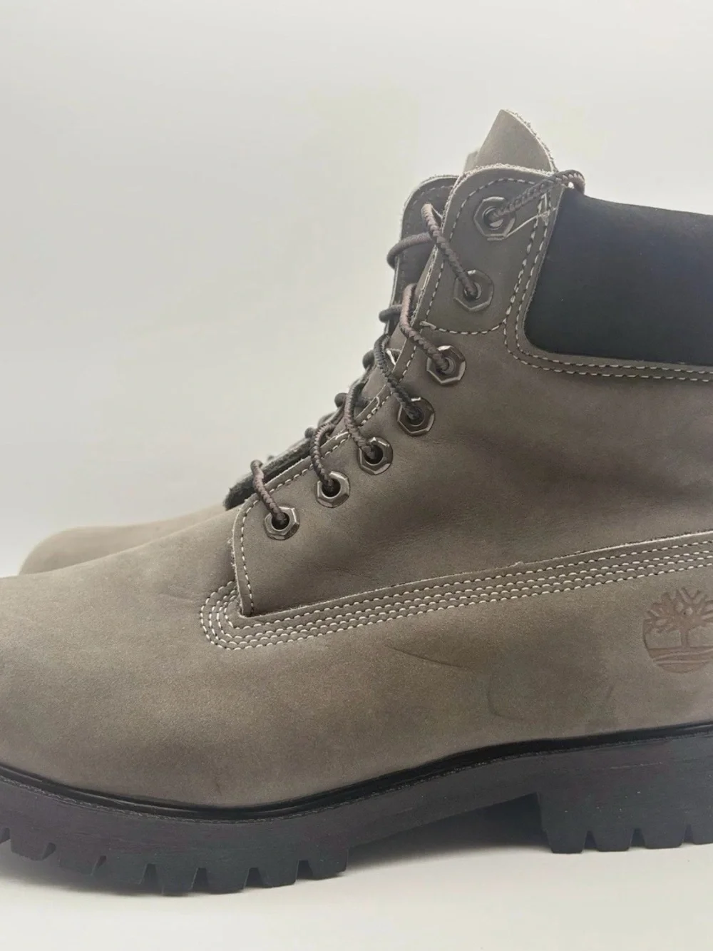Timberland Men's Taupe Nubuck Lace-Up Work Boots
